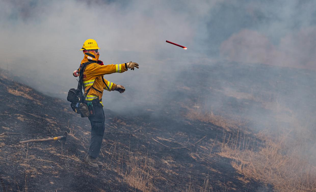Controlled Burn on Painted Rock