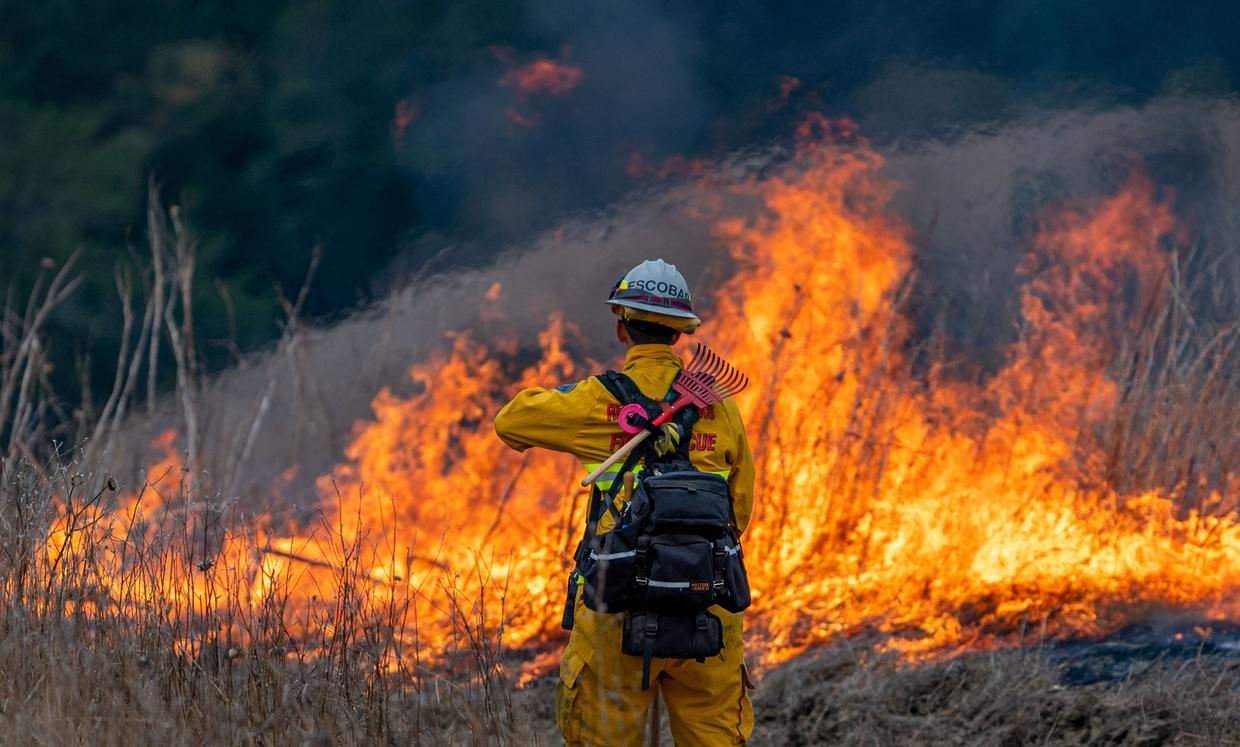 Controlled Burn on Painted Rock