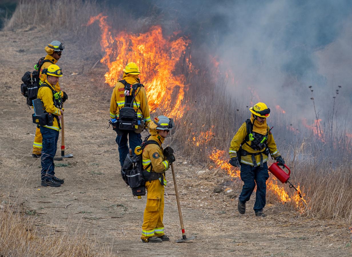 Controlled Burn on Painted Rock