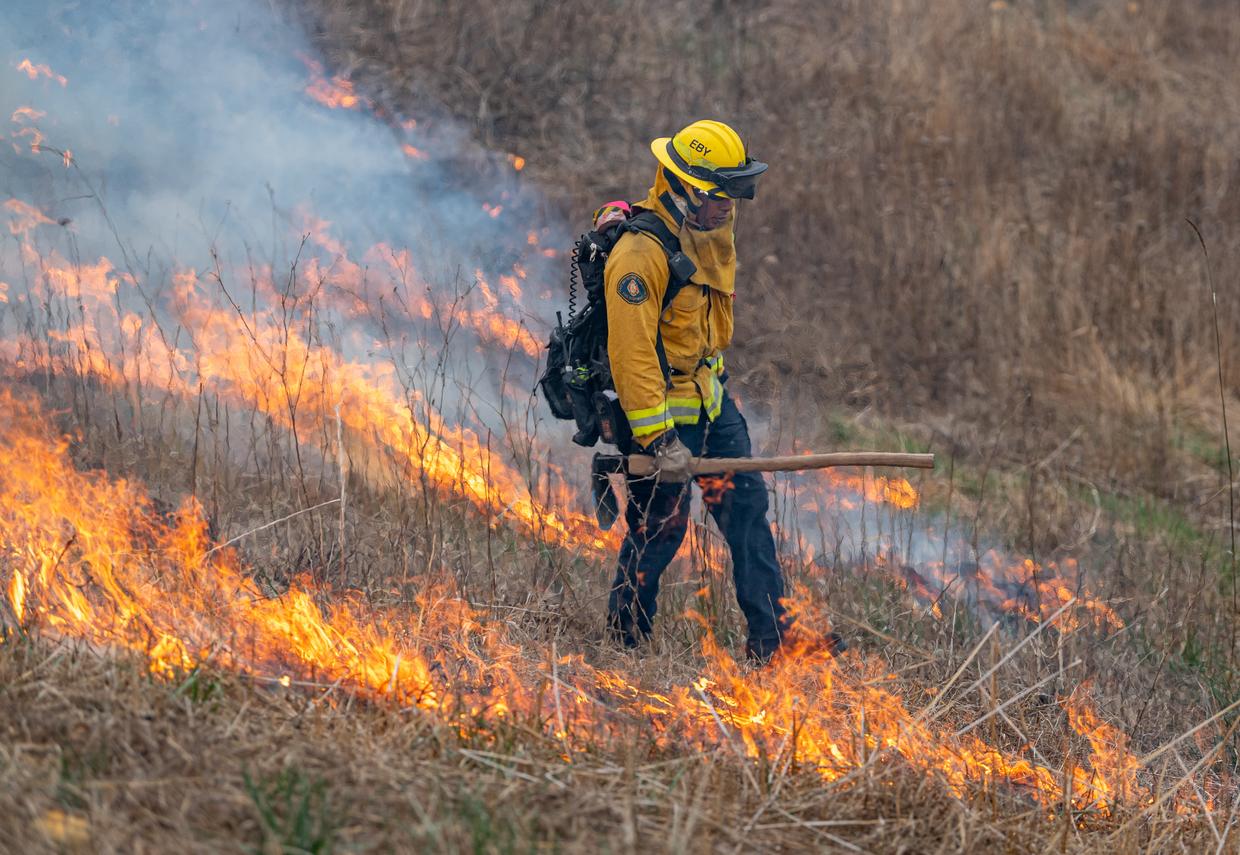 Controlled Burn on Painted Rock
