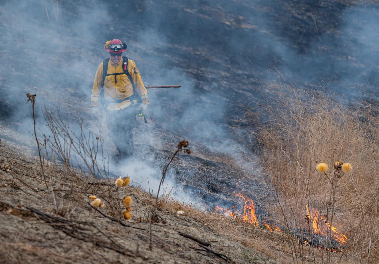 Controlled Burn on Painted Rock