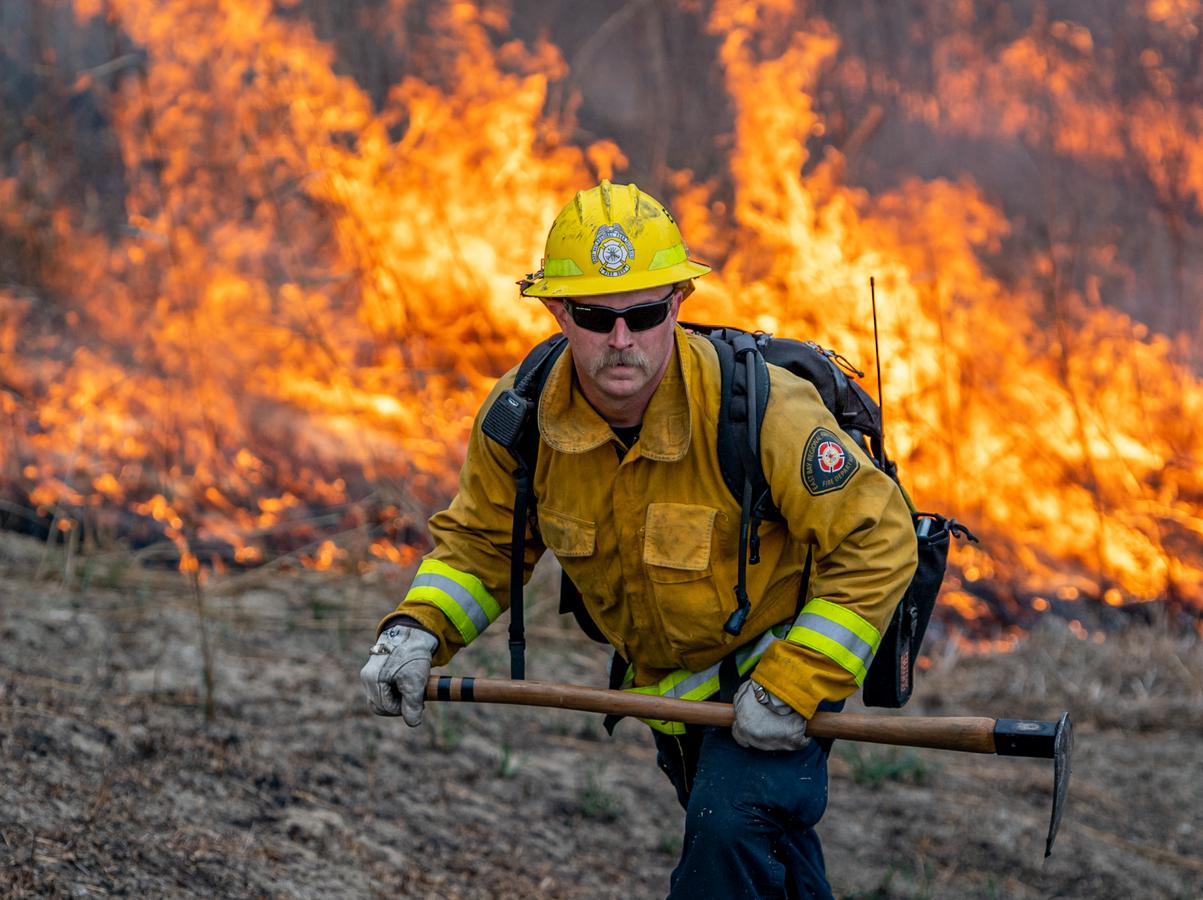 Controlled Burn on Painted Rock