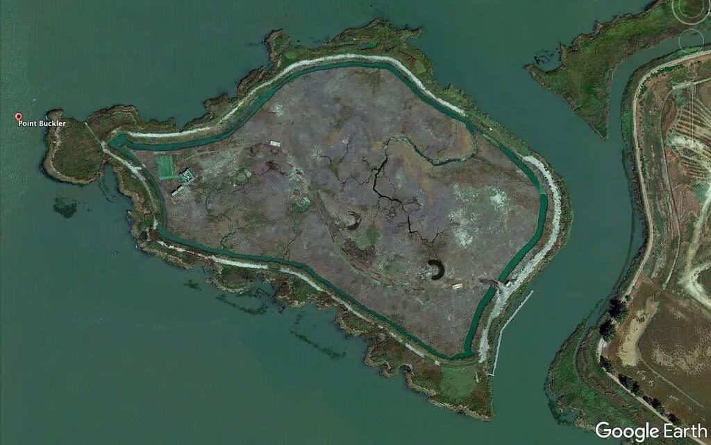 Aerial view of Point Buckler