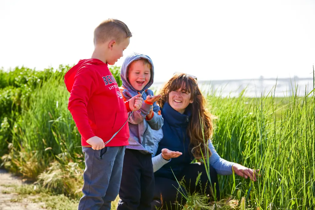 Students observing nature